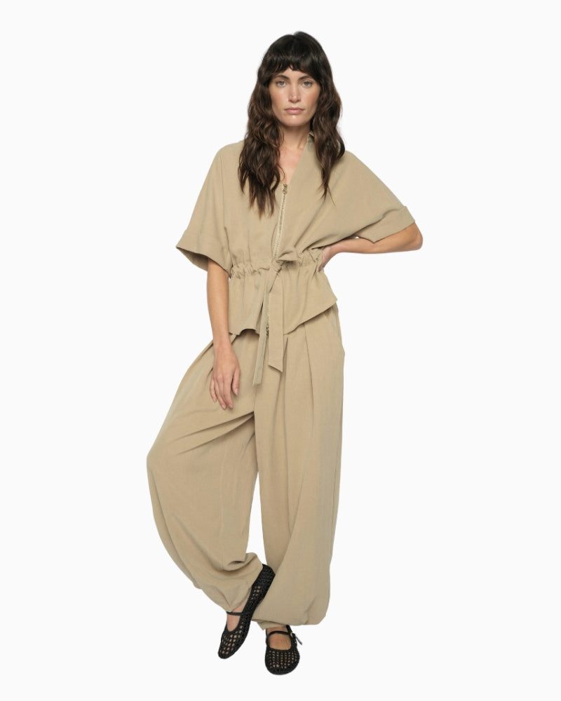 Mos Mosh Nuello Gunilla Pant beige full front view