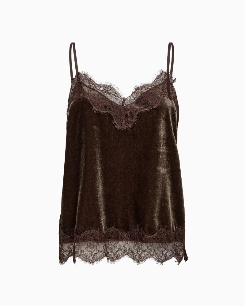 Mos Mosh Rihanna Vera Top in brown front view