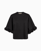 Mos Mosh Rosette Tee in black front view