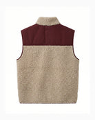 Mos Mosh Rowe Eli Teddy Vest in Burgundy back view