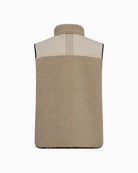 Mos Mosh Rowe Eli Teddy Vest in Light Beige back view