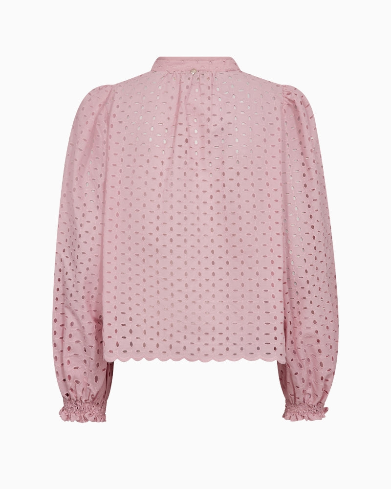 Mos Mosh Tazzin Embo Blouse fragrant lilac back view