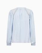 Mos Mosh Tazzin Twill Blouse in Pale Blue back view