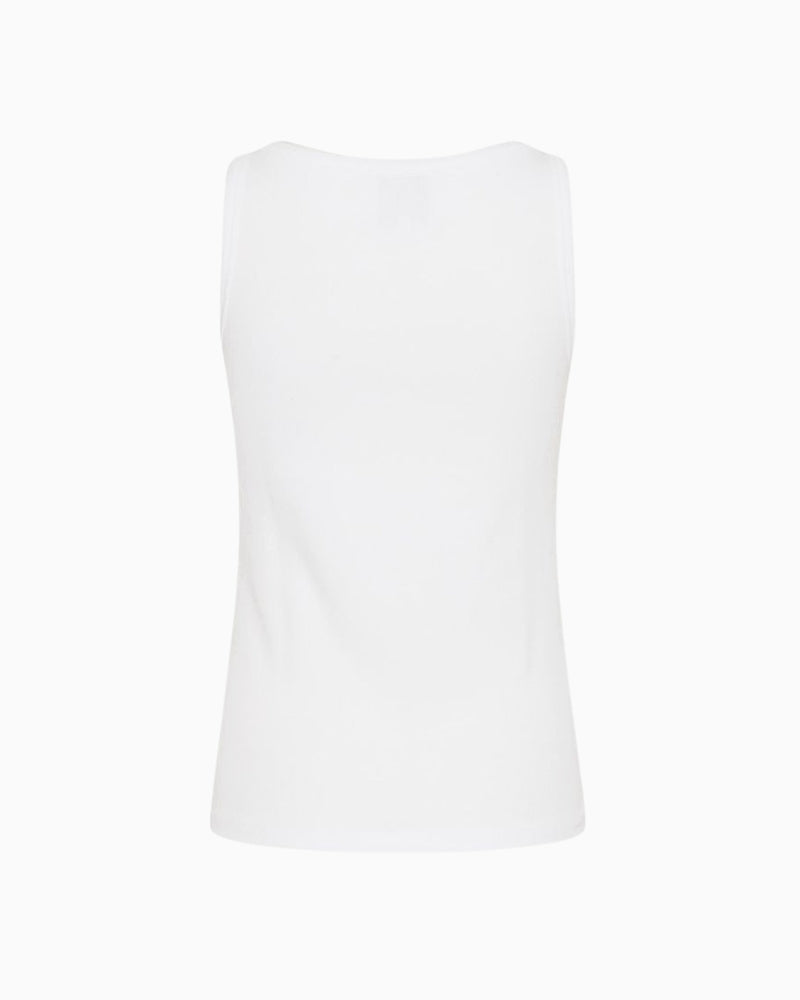 Back view of MandyMW sleeveless top showing soft stretch cotton fabric