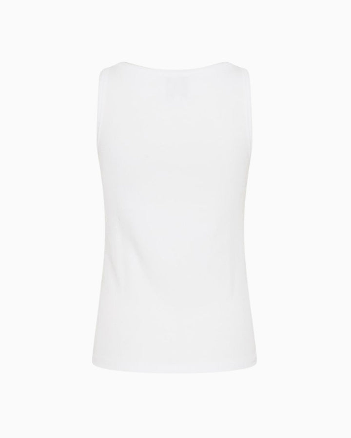 Back view of MandyMW sleeveless top showing soft stretch cotton fabric