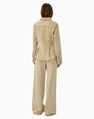 My Essential Wardrobe Azul denim shirt jacket back view – Áines Boutique