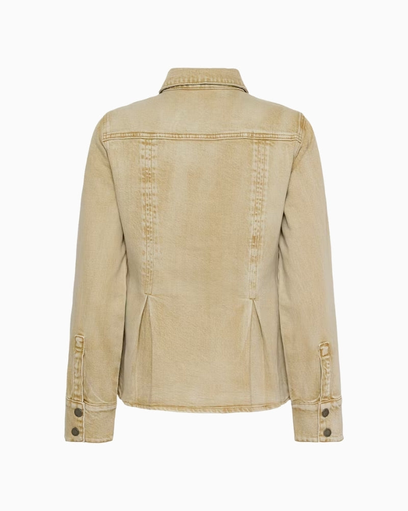 My Essential Wardrobe Azul denim shirt jacket back view – Áines Boutique