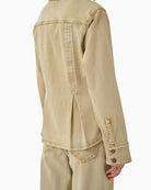 My Essential Wardrobe Azul denim fabric close-up – Áines Boutique