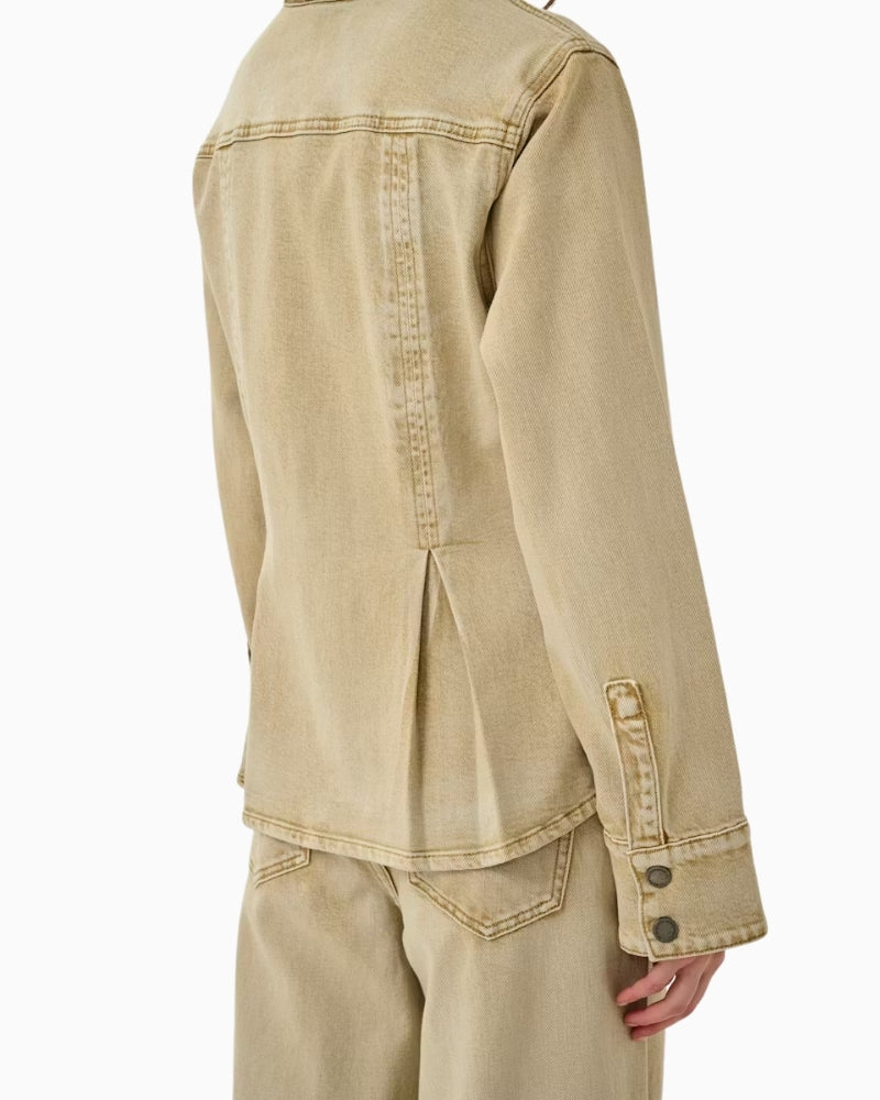 My Essential Wardrobe Azul denim fabric close-up – Áines Boutique