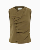 My Essential Wardrobe Hace top front view white background – Áines Boutique