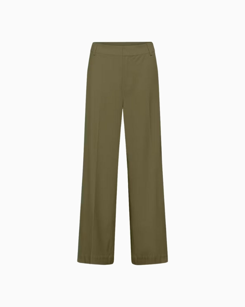 My Essential Wardrobe Hace wide-leg trousers front view – Áines Boutique