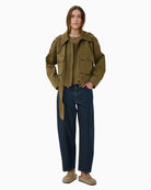 Woman wearing My Essential Wardrobe Lyon cropped jacket zipped front – Áines Boutique