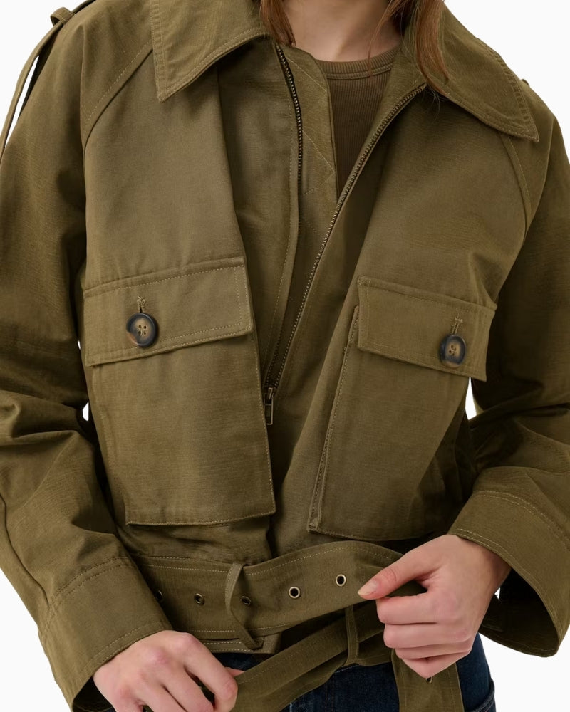 My Essential Wardrobe Lyon jacket patch pocket detail – Áines Boutique