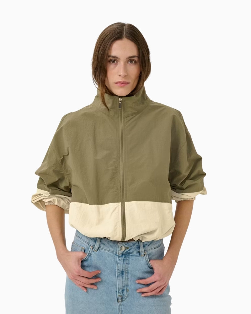 My Essential Wardrobe Quinn track jacket front view – Áines Boutique