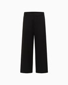 Front view of Reece wide-leg trousers in soft stretch fabric