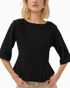 My Essential Wardrobe Apir T-Shirt in Black neckline detail