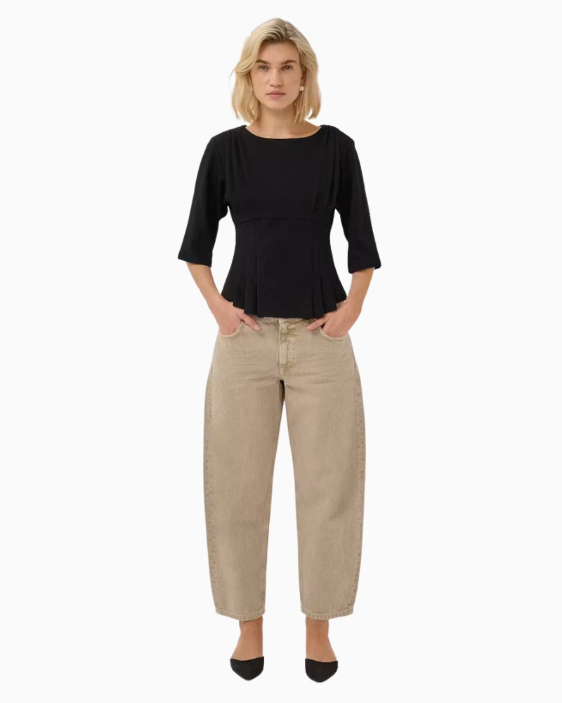 My Essential Wardrobe Apir T-Shirt in Black styled view