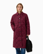 My Essential Wardrobe CarinePW Outerwear in Port front view