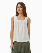My Essential Wardrobe Dias Florence Top in White front view