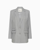 My Essential Wardrobe Hanna Blazer light grey melange front flat view