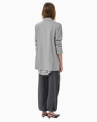 My Essential Wardrobe Hanna Blazer light grey melange model back view