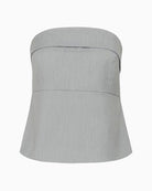My Essential Wardrobe Hanna Corsage light grey front view