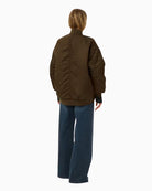 My Essential Wardrobe Helga MW Reversible Bomber Jacket in Bronze back view