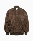 My Essential Wardrobe Helga MW Reversible Bomber Jacket in Bronze fabric detail