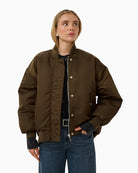 My Essential Wardrobe Helga MW Reversible Bomber Jacket in Bronze front view
