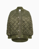 My Essential Wardrobe Helga MW Reversible Bomber Jacket in Olive reverse side view
