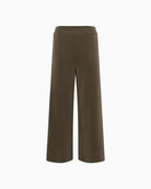 My Essential Wardrobe Helle wide trousers olive flat front view