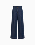 My Essential Wardrobe Hilma Wide Pants in Dark Denim wide leg detail