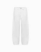 My Essential Wardrobe Hottie barrel jeans white front view