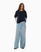 My Essential Wardrobe Jola Pullover in Navy front view