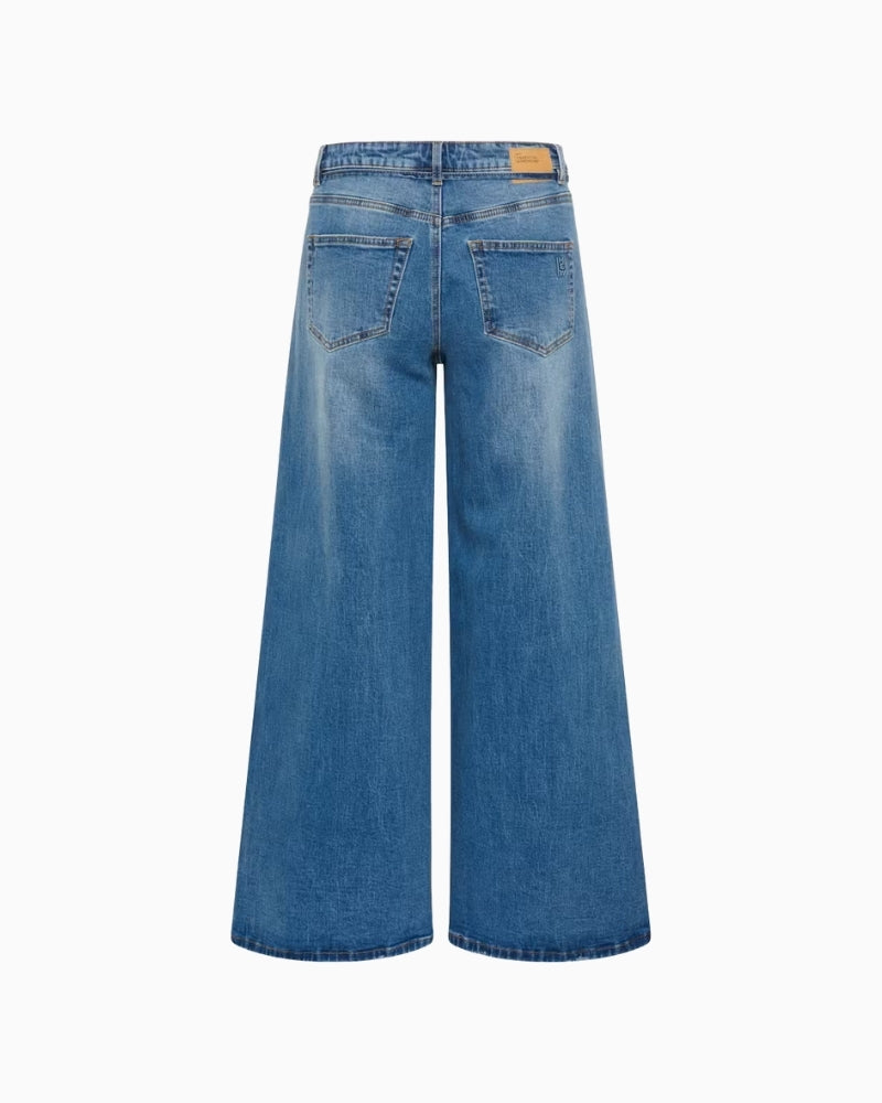 My Essential Wardrobe Karo 144 Mid X-Wide Jeans blue wash back view
