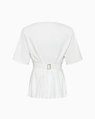 My Essential Wardrobe MWApir T-shirt white belt detail back view