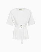 My Essential Wardrobe MWApir T-shirt white flat lay front view