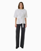 My Essential Wardrobe MWApir T-shirt white front view on model