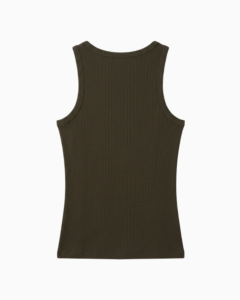 My Essential Wardrobe MWMandy Top in khaki back view
