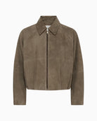 My Essential Wardrobe MWPetra Suede Jacket major brown front view