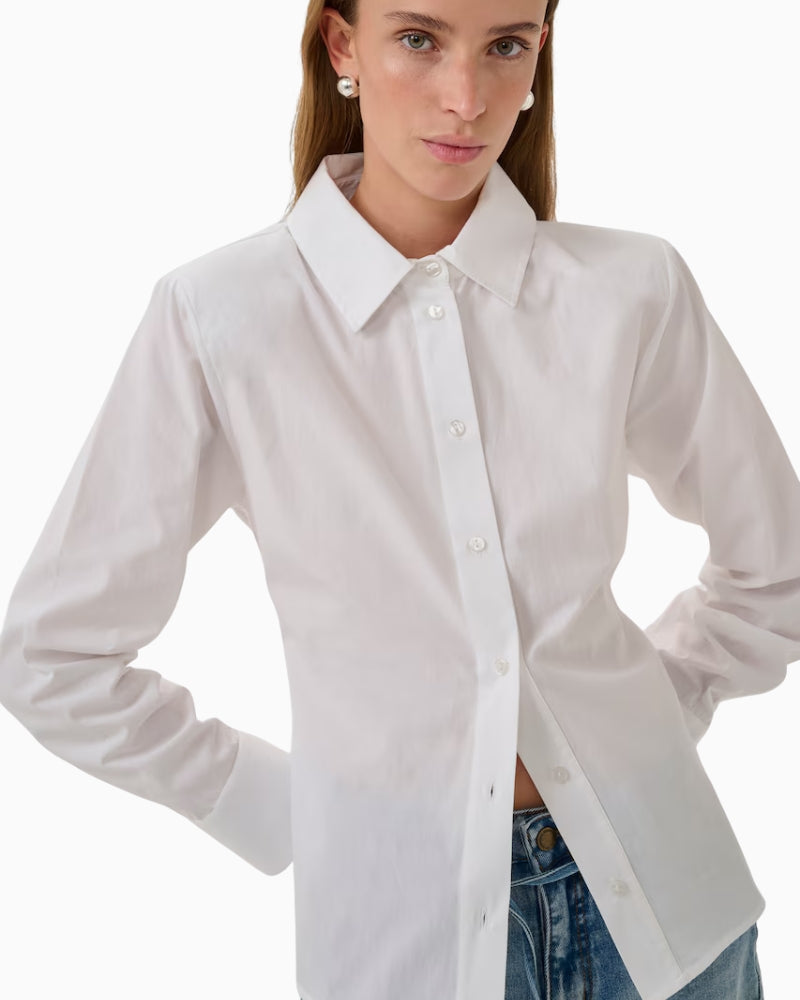 My Essential Wardrobe MWSunna Blouse white collar detail