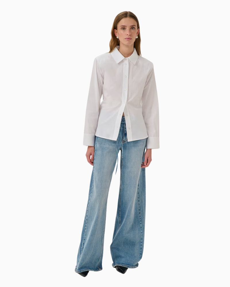 My Essential Wardrobe MWSunna Blouse white cuff detail