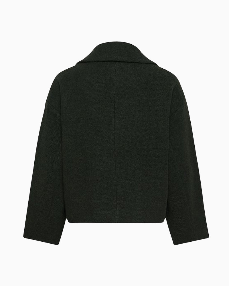 My Essential Wardrobe MW Frannie Maggie Short Jacket in Dark Green back view