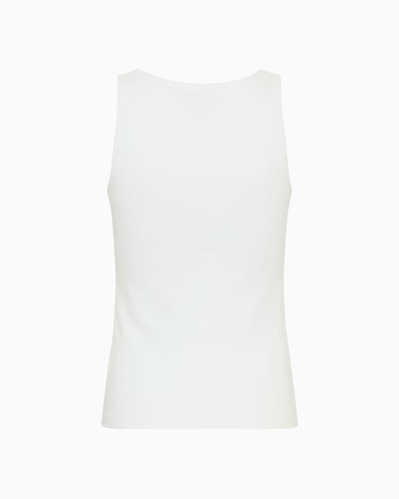 My Essential Wardrobe Mandy white tank top back view