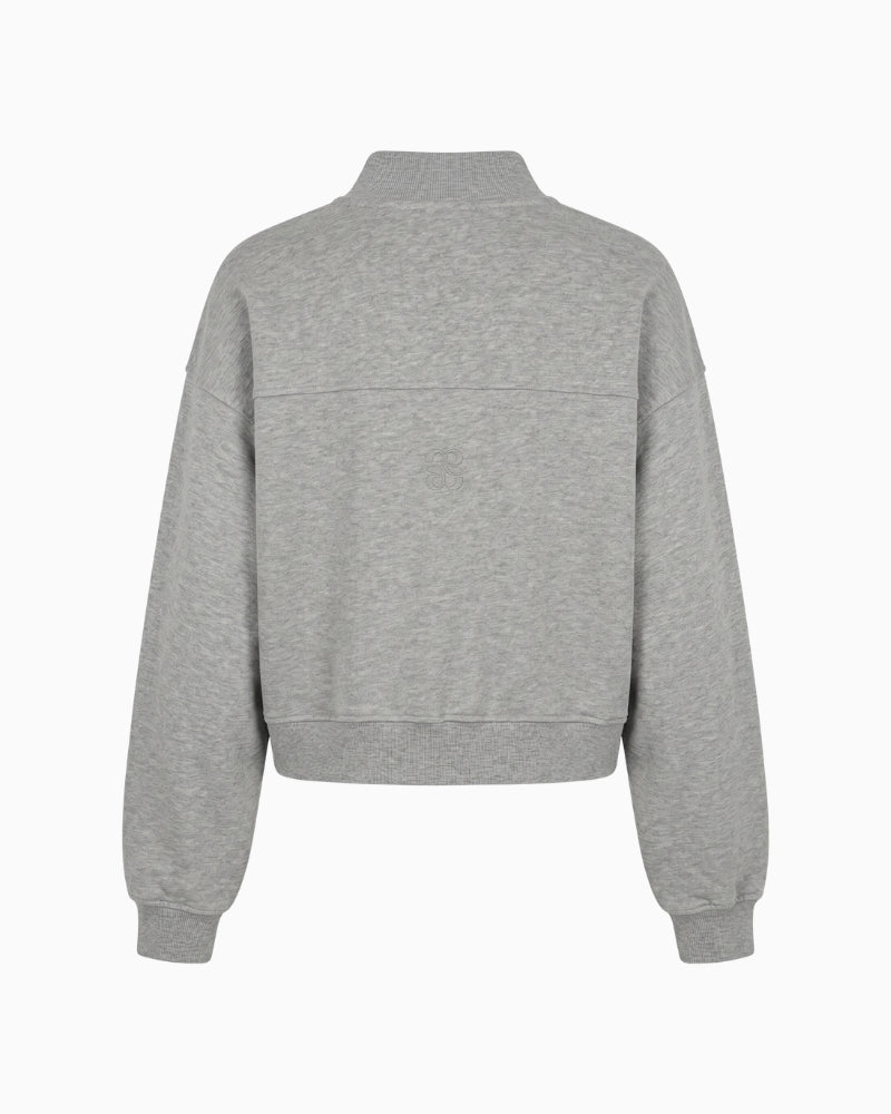 My Essential Wardrobe MetaMW Sweatshirt in light grey back view