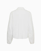 My Essential Wardrobe Sunna Balloon Sleeve Shirt in White back detail