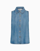My Essential Wardrobe Sunna denim vest front view