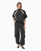 My Essential Wardrobe Tasma Track Pant dark grey full front view