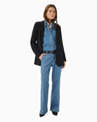 My Essential Wardrobe The Lara 115 Pant light denim wide leg detail