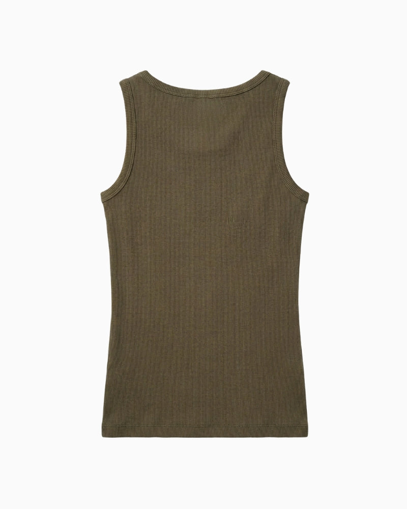 My Essential Wardrobe The Mandy Top olive back view